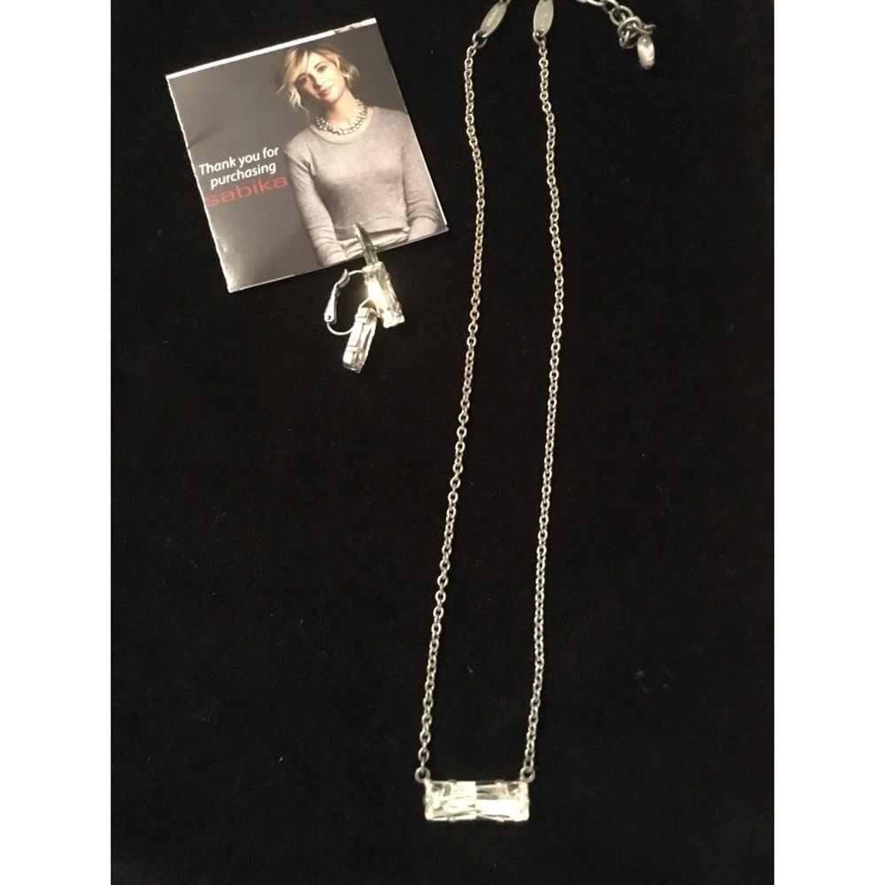 Sabika crystal necklace and earrings set